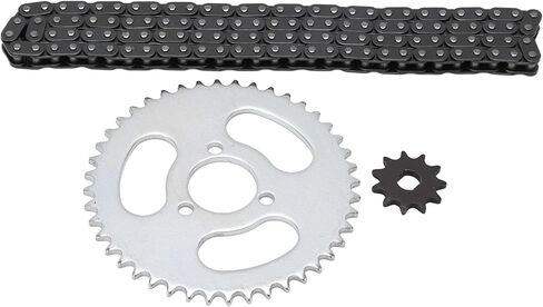 Keenso T8F Gear Chain Set, T8F Front and Rear Sprocket Chain Replacement High Power T8F Gear Chain Set for Modified Karts ATVs and Mini Motorcycles in Saudi Arabia
