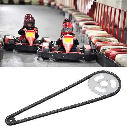 Keenso T8F Gear Chain Set, T8F Front and Rear Sprocket Chain Replacement High Power T8F Gear Chain Set for Modified Karts ATVs and Mini Motorcycles in Saudi Arabia