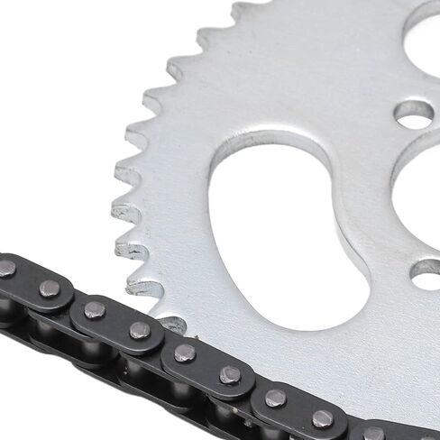 Keenso T8F Gear Chain Set, T8F Front and Rear Sprocket Chain Replacement High Power T8F Gear Chain Set for Modified Karts ATVs and Mini Motorcycles in Saudi Arabia