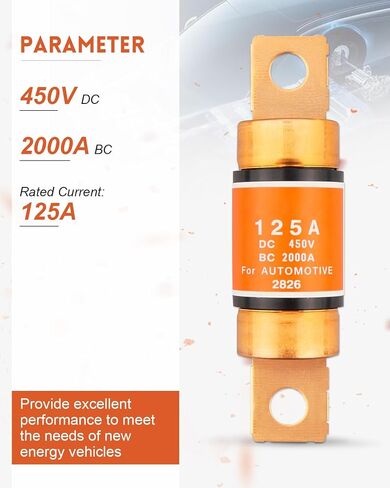 لـ PEC 125A الطاقة الجديدة ذات الجهد العالي فيوز السيارات المناسب لـ DC450V BC2000A in Saudi Arabia
