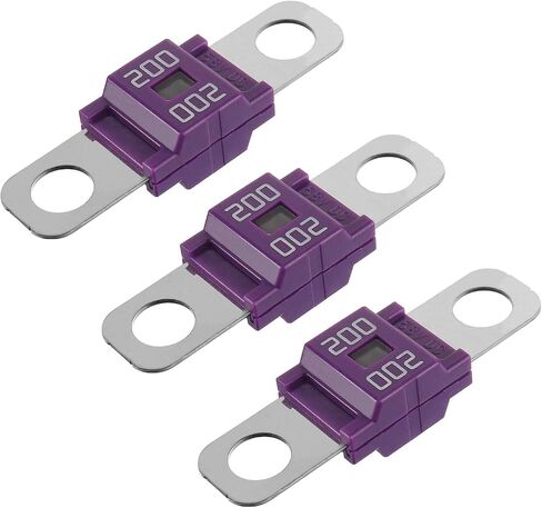 BOJACK AMI/Midi Fuse 125A High Current Fuse Bolt-on Fuse 125 Amp للسيارات والشاحنات ومركبات البناء والحافلات والقوافل (حزمة من 3) in Saudi Arabia