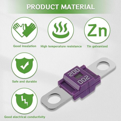 BOJACK AMI/Midi Fuse 125A High Current Fuse Bolt-on Fuse 125 Amp للسيارات والشاحنات ومركبات البناء والحافلات والقوافل (حزمة من 3) in Saudi Arabia