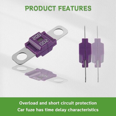 BOJACK AMI/Midi Fuse 125A High Current Fuse Bolt-on Fuse 125 Amp للسيارات والشاحنات ومركبات البناء والحافلات والقوافل (حزمة من 3) in Saudi Arabia
