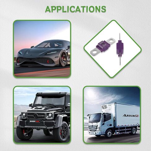 BOJACK AMI/Midi Fuse 125A High Current Fuse Bolt-on Fuse 125 Amp للسيارات والشاحنات ومركبات البناء والحافلات والقوافل (حزمة من 3) in Saudi Arabia