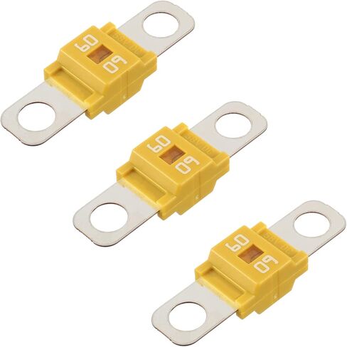 BOJACK AMI/Midi Fuse 125A High Current Fuse Bolt-on Fuse 125 Amp للسيارات والشاحنات ومركبات البناء والحافلات والقوافل (حزمة من 3) in Saudi Arabia