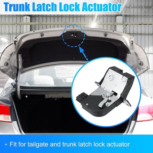 X AUTOHAUX الجذع مزلاج قفل المحرك 81230-2V000 لشركة هيونداي فيلوستر 2012-2017 1.6L V4 محرك الباب الخلفي مزلاج الباب قفل المحرك المحرك الخلفي هاتشباك غطاء صندوق السيارة قفل مزلاج المحرك in Kuwait