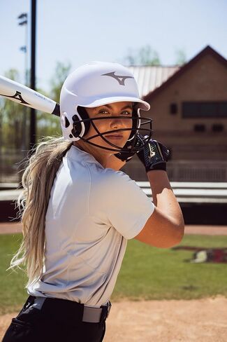 Mizuno MVP Series Solid Batting Helmet with Fastpitch Softball Mask in Saudi Arabia