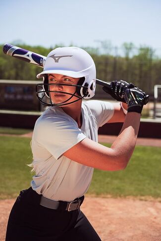 Mizuno MVP Series Solid Batting Helmet with Fastpitch Softball Mask in Saudi Arabia