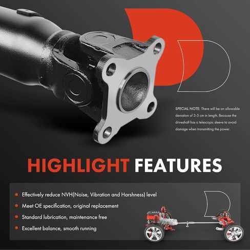 مجموعة عمود الدفع الخلفي الكامل A-Premium متوافقة مع Toyota Tacoma 2005-2015 4.0L، RWD، استبدال # 3710004352 in Kuwait