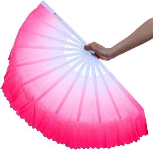 ZooBoo 1 pair Plastic Taichi Kungfu Fan Dancing Fans Martial Arts Sports Folding Hand Fan 13 inch Left hand fan + Right hand fan in Saudi Arabia