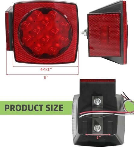 Trailer Lights,Trailer Light Kit,Boat Trailer Lights,12V Compact Submersible Trailer Light,Led Trailer Light Kit,Car Accessories Trailer Lights and Wiring Kit for Under 80 Inch Trailer Boat in Saudi Arabia