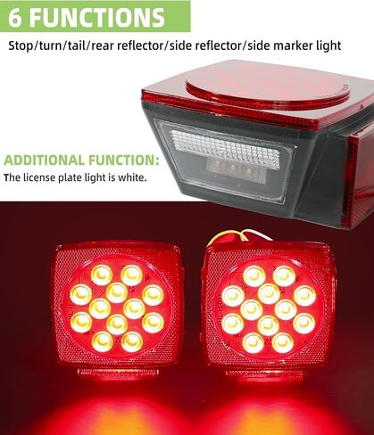 Trailer Lights,Trailer Light Kit,Boat Trailer Lights,12V Compact Submersible Trailer Light,Led Trailer Light Kit,Car Accessories Trailer Lights and Wiring Kit for Under 80 Inch Trailer Boat in Saudi Arabia