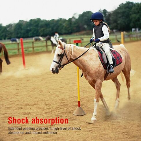 Equestrian Horse Vest, Unisex Kids EVA Padded Equestrian Protective Vest Horse Riding Vest Black Zipper Waistcoat Body Protector Guard(L) in Saudi Arabia