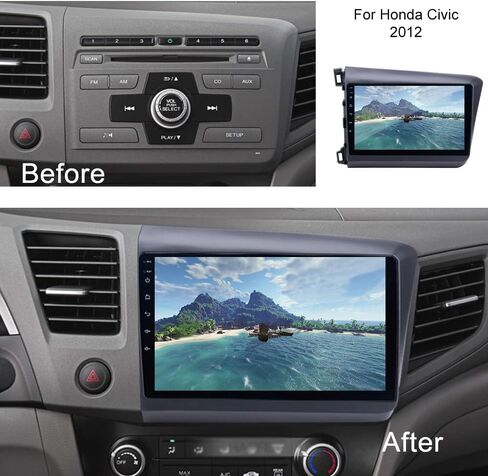 لهوندا سيفيك راديو 2012-2015 سيارة ستيريو لاسلكي Carplay Android Auto مع شاشة لمس IPS مقاس 9 بوصة ونظام تحديد المواقع العالمي (GPS) لوحدة رأس السيارة مدمجة في كاميرا احتياطية مجانية DSP (ذاكرة الوصول العشوائي 4 جيجابايت + ذاكرة الوصول العشوائي 64 جيجابايت in Kuwait