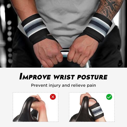 أغطية معصم ATERCEL لرفع الأثقال للرجال والنساء مقاس 18 بوصة دعم معصم احترافي مع حلقة إبهام متينة شديدة التحمل، أفضل أحزمة معصم لرفع الأثقال ورفع الأثقال in Kuwait