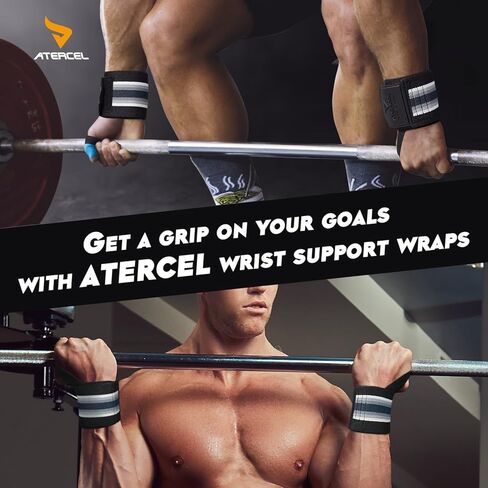 أغطية معصم ATERCEL لرفع الأثقال للرجال والنساء مقاس 18 بوصة دعم معصم احترافي مع حلقة إبهام متينة شديدة التحمل، أفضل أحزمة معصم لرفع الأثقال ورفع الأثقال in Kuwait