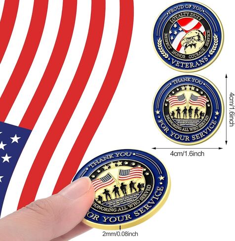 Bulk 40 Pcs Military Challenge Coins Thank You for Your Service Veterans Gift Coins Military Appreciation Coins for Veterans Christmas Military Gift(Classic) in Kuwait