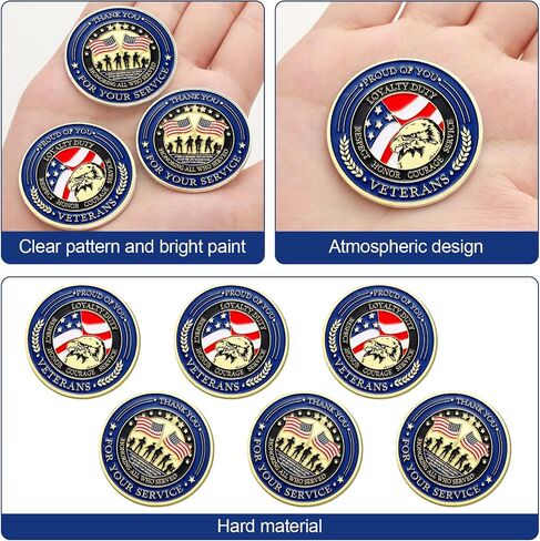 Bulk 40 Pcs Military Challenge Coins Thank You for Your Service Veterans Gift Coins Military Appreciation Coins for Veterans Christmas Military Gift(Classic) in Kuwait