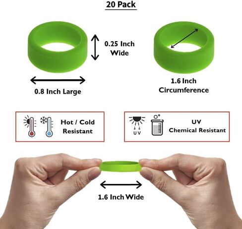 Grifiti Band Joes 0.8 × 0.25 بوصة أربطة مطاطية سيليكون مرنة صغيرة حلقات حشية لطهي الطعام وصناديق مكتب متينة تلتف 20 حزمة متنوعة من الأربطة المطاطية القوية الملونة وأشرطة السيليكون المستديرة الثقيلة in Saudi Arabia