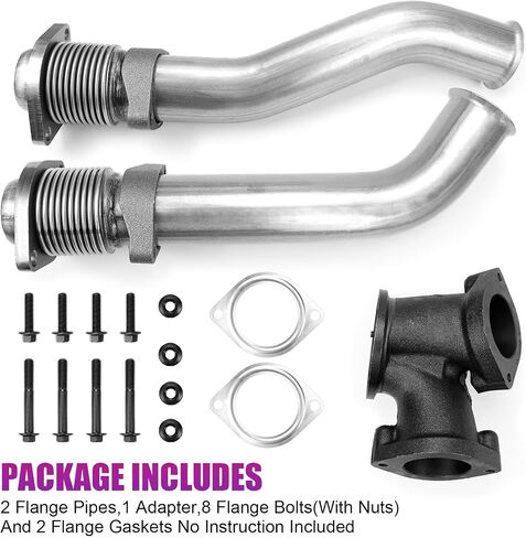FEXON Turbo Diesel With Hardware Bellowed Up Pipe Kit Compatible with Ford 1999-2003 F-250 F-350 Super Duty 7.3L Replace 679-005 Turbocharger Up Pipe Kit in Saudi Arabia