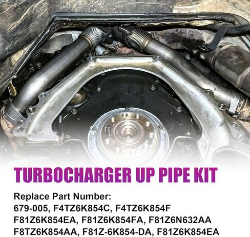FEXON Turbo Diesel With Hardware Bellowed Up Pipe Kit Compatible with Ford 1999-2003 F-250 F-350 Super Duty 7.3L Replace 679-005 Turbocharger Up Pipe Kit in Saudi Arabia