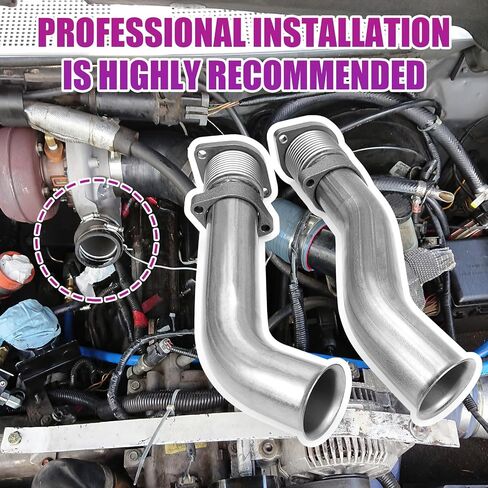 FEXON Turbo Diesel With Hardware Bellowed Up Pipe Kit Compatible with Ford 1999-2003 F-250 F-350 Super Duty 7.3L Replace 679-005 Turbocharger Up Pipe Kit in Saudi Arabia