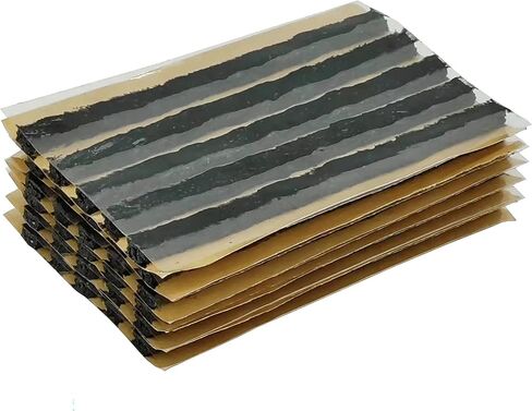 TS-135C50 شرائط إصلاح ثقب الإطارات بدون أنابيب للطوارئ، أوتار إصلاح الإطارات، أو سدادات الإطارات أو دراجة نارية لشاحنة السيارة (1/8 بوصة × 4 بوصة، بني 50 شريطًا) in Kuwait