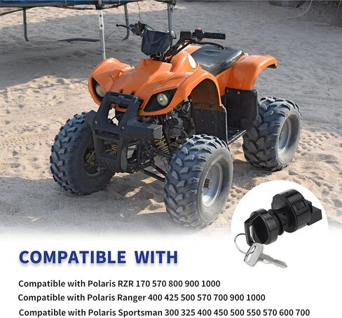 4012166 مفتاح الإشعال لـ Polaris Ranger 400 500 570 800 4x4 Crew Sportsman 550 500 SE XP RZR 4 800 570 Scrambler ACE 570 900 ATV استبدال OEM #4011142 إيقاف/تشغيل/تشغيل/بدء تشغيل 6 دبابيس و4 أوضاع in Kuwait