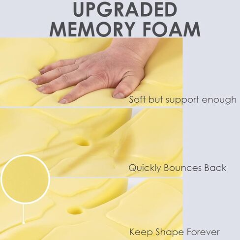 وسائد مقعد لكراسي المكتب، وسادة مقعد مريحة لتخفيف الضغط من إسفنج الذاكرة لعظم الذنب والظهر وتخفيف آلام العصعص، ودعم وسادة المؤخرة للسيارة والكمبيوتر وكراسي المكتب باللون الأسود in Kuwait