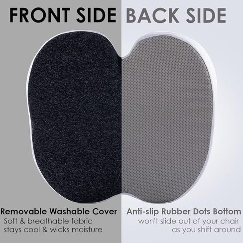 وسائد مقعد لكراسي المكتب، وسادة مقعد مريحة لتخفيف الضغط من إسفنج الذاكرة لعظم الذنب والظهر وتخفيف آلام العصعص، ودعم وسادة المؤخرة للسيارة والكمبيوتر وكراسي المكتب باللون الأسود in Kuwait