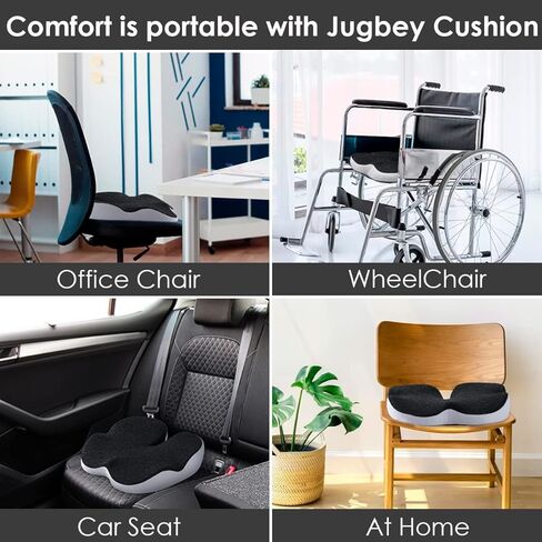 وسائد مقعد لكراسي المكتب، وسادة مقعد مريحة لتخفيف الضغط من إسفنج الذاكرة لعظم الذنب والظهر وتخفيف آلام العصعص، ودعم وسادة المؤخرة للسيارة والكمبيوتر وكراسي المكتب باللون الأسود in Kuwait