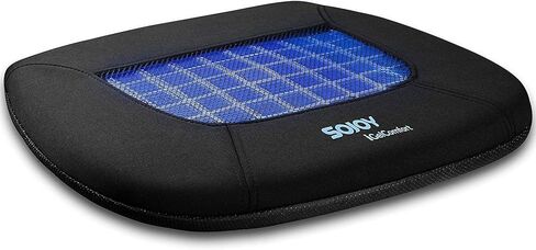 وسادة مقعد من جل العصعص من Sojoy Firm - وسائد كرسي من إسفنج الذاكرة لتقويم العظام للمنزل والمطبخ والمكتب والسيارة والشاحنة والطائرة (أسود) in Kuwait