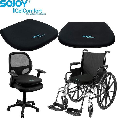 وسادة مقعد السيارة من جل Sojoy iGelComfort للجلوس لفترة طويلة، وسادة مقعد استاد محمولة مع حزام من إسفنج الذاكرة للمكتب والسيارة والملعب in Kuwait
