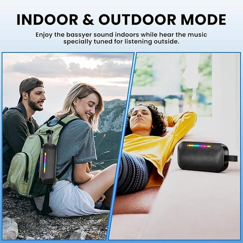 Portable Bluetooth Speaker,IPX7 Waterproof Speakers Bluetooth Wireless,20W Portable Speaker with 24Hours Playtime, for Travel,Home,Pool,Outdoor Portable Bluetooth Speakers-LFS in Saudi Arabia