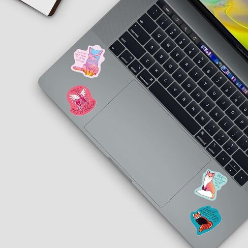 ملصقات كلمات ملهمة، 50 قطعة، مخطط فني جمالي لطيف للحيوانات، اقتباسات تحفيزية إيجابية، ملصقات فينيل للبالغين والمراهقين والنساء in Kuwait