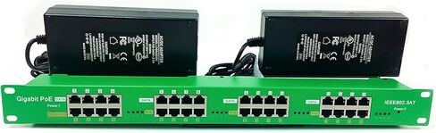 PoE Texas 4 Port PoE/PoE+ Injector with 56V 120W Power Supply - Gigabit Injector - Active Mode A Power Over Ethernet Multi Port PoE Adapter - Supports 4 PoE (802.3af or at) up to 60 watts in Kuwait