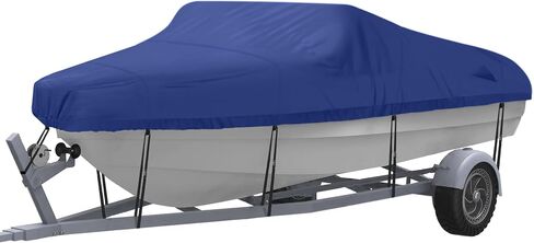 NEXCOVER Trailerable Boat Cover, Length: 14’-16’ Beam Width: up to 68", Waterproof Heavy Duty Cover, Fits V-Hull, TRI-Hull, Runabout, Pro-Style, Bass Boat, Storage Bag & Tightening Straps Included. in Saudi Arabia
