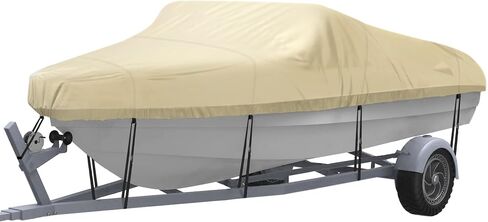 NEXCOVER Trailerable Boat Cover, Length: 14’-16’ Beam Width: up to 68", Waterproof Heavy Duty Cover, Fits V-Hull, TRI-Hull, Runabout, Pro-Style, Bass Boat, Storage Bag & Tightening Straps Included. in Saudi Arabia
