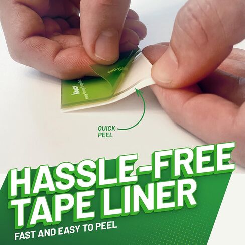 Krazy Tape Clear Double Sided Mounting Tape, 2 Sided Tape, 2 Inch Adhesive Strips (Pack of 8 Pre-Cut Pieces) in Saudi Arabia