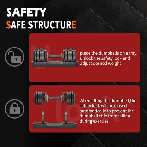 مجموعة دمبل قابلة للتعديل من VEICK، دمبل 5 في 1 مجاني للرجال والنساء، دمبل أسود للصالة الرياضية المنزلية، اللياقة البدنية لكامل الجسم، ضبط سريع عن طريق مقبض الدوران (25/55 رطل) in Kuwait