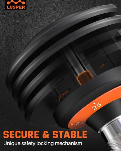 دمبل لوسبر قابل للتعديل، وزن 25 رطل قابل للتعديل، دمبل قابل للتعديل بسرعة 1 ثانية، أوزان مجانية 5 في 1 مع مقبض معدني مضاد للانزلاق، معدات تمرين الصالة الرياضية المنزلية للرجال والنساء in Kuwait