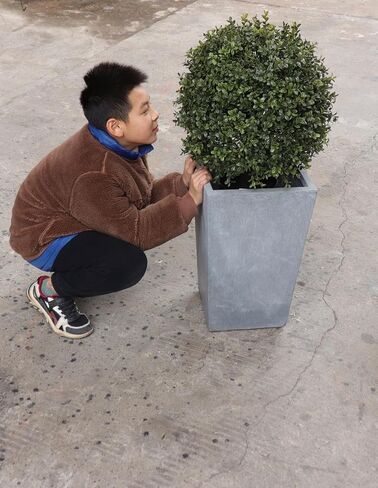 24'' Artificial Boxwood Ball Topiary Tree Set of 2 Porch Outdoor Plants Potted Shrubs in Saudi Arabia