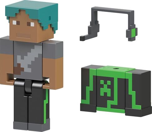 Mattel Minecraft Creator Series Action Figure وملحقاتها، لعبة سترة Camp Enderwood eSports بمقياس 3.25 بوصة ورموز DLC in Saudi Arabia