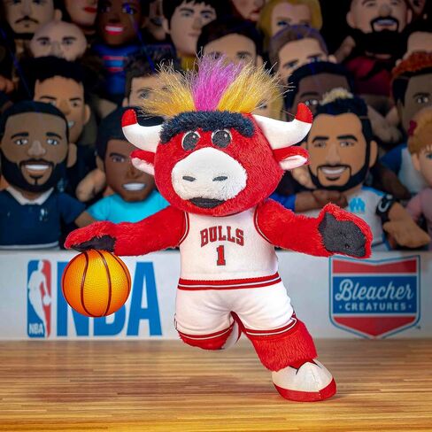 Bleacher Creatures Chicago Bulls Benny The Bull 10" Plush Figure- A Mascot for Play or Display in Saudi Arabia
