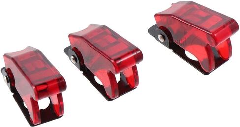 6pcs 12mm Mount Dia Toggle Switch Cover, Red Plastic Mount Dia. Toggle Switch Cover Safety Water Proof Safety Flip Cover Cap in Saudi Arabia
