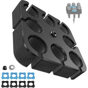 Multi Microphone Holder (Aluminum) for Handheld Dynamic, Wired and Wireless Mics storage, Square Tray Attachment holds up to 8 mics On Stage Organizer and Display