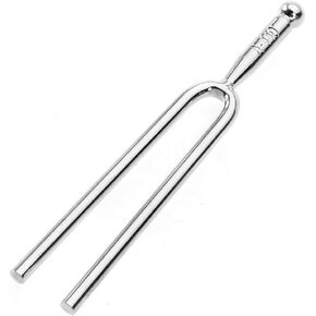 1 Piece Tuning Fork Standard A 440Hz Tuning Fork Musical Instruments Violin Guitar Tuner Device, Silver