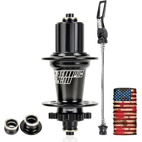 MTB Rear Hub, 36Holes 72 Click Sound 6 Pawls Chrome Steel Axis Disc Brake Bearing Hubs HG, for KOOZER XM490 PRO, Compatible with Shimano MTB 8-11S & SRAM PG 8-12S