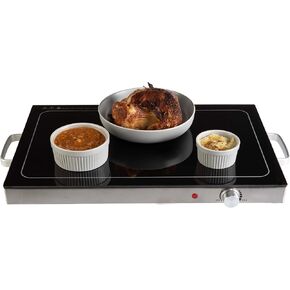 Electric Warming Tray - Food Warmer with 3 Temperature Settings, Stainless Steel Construction and Cool-Touch Handles - Food Warmers by Classic Cuisine