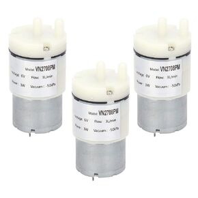 3Pcs Micro Diaphragm Pump Mini Vacuum Water Air Motor for Fish DC 6V (VN2708PM)
